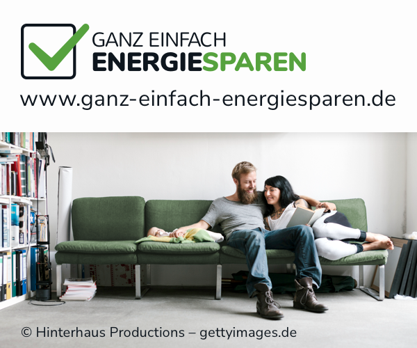 Werbebild mit hinterlegtem Link für die Seite "Ganz einfach EnergieSparen"