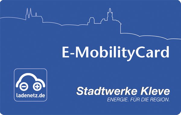 Abbildung der E-Mobility-Card der Stadtwerke Kleve